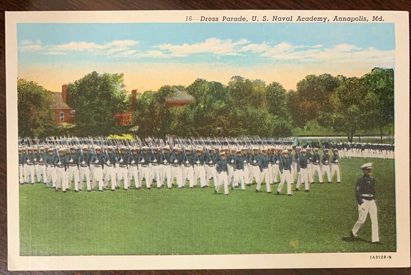 Dress Parade Us Naval Academy Annapolis Maryland Postcard