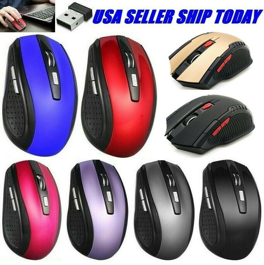 2.4ghz Wireless Optical Mouse Mice & Usb Receiver For Pc Laptop Computer Dpi Usa