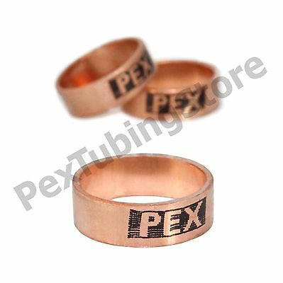 (100) 3/4" Pex Copper Crimp Rings By Sioux Chief, Made In Usa, Astm/csa, #649x3